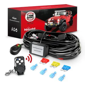 14AWG Wire Harness Kit 1 Lead W/ Remote Controller Switch | 3 Fuses | 4 Spade Connectors