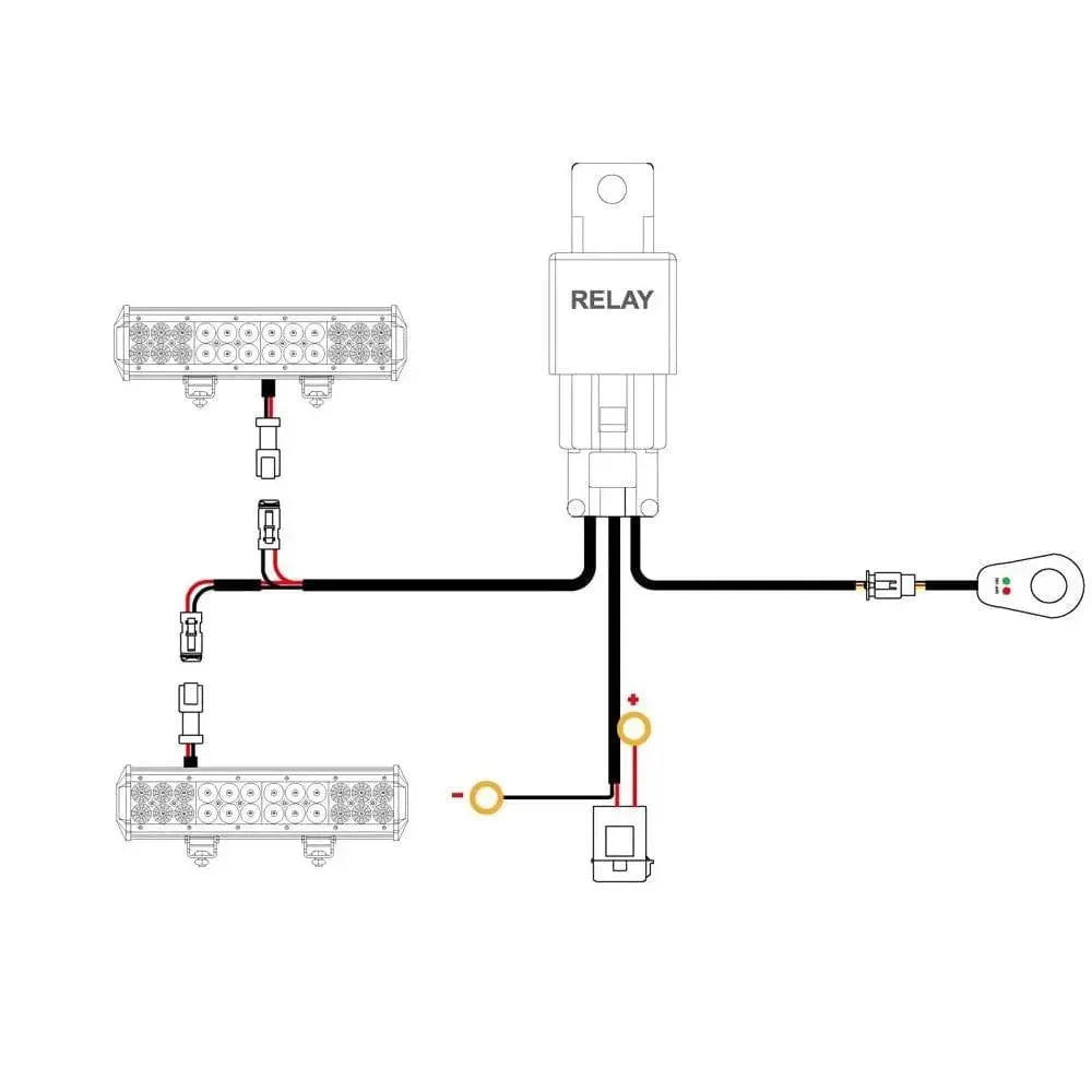 16AWG DT Connector Wire Harness Kit 2 Leads W/ 12V On Off Switch