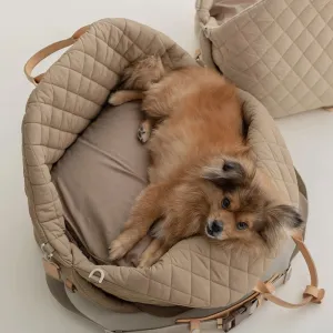 2024 New Luxury Pet Dog Carrier Bag Cat Tote Bag Travel Safety Dog Car Seat Detachable Pet Bed Nest Dog Accessories Pet Booster