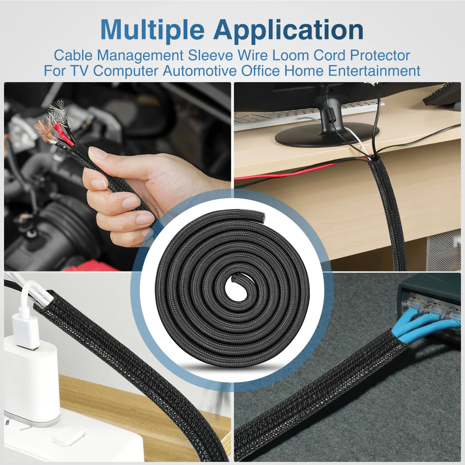 25ft-1/2inch Cable Management Sleeves