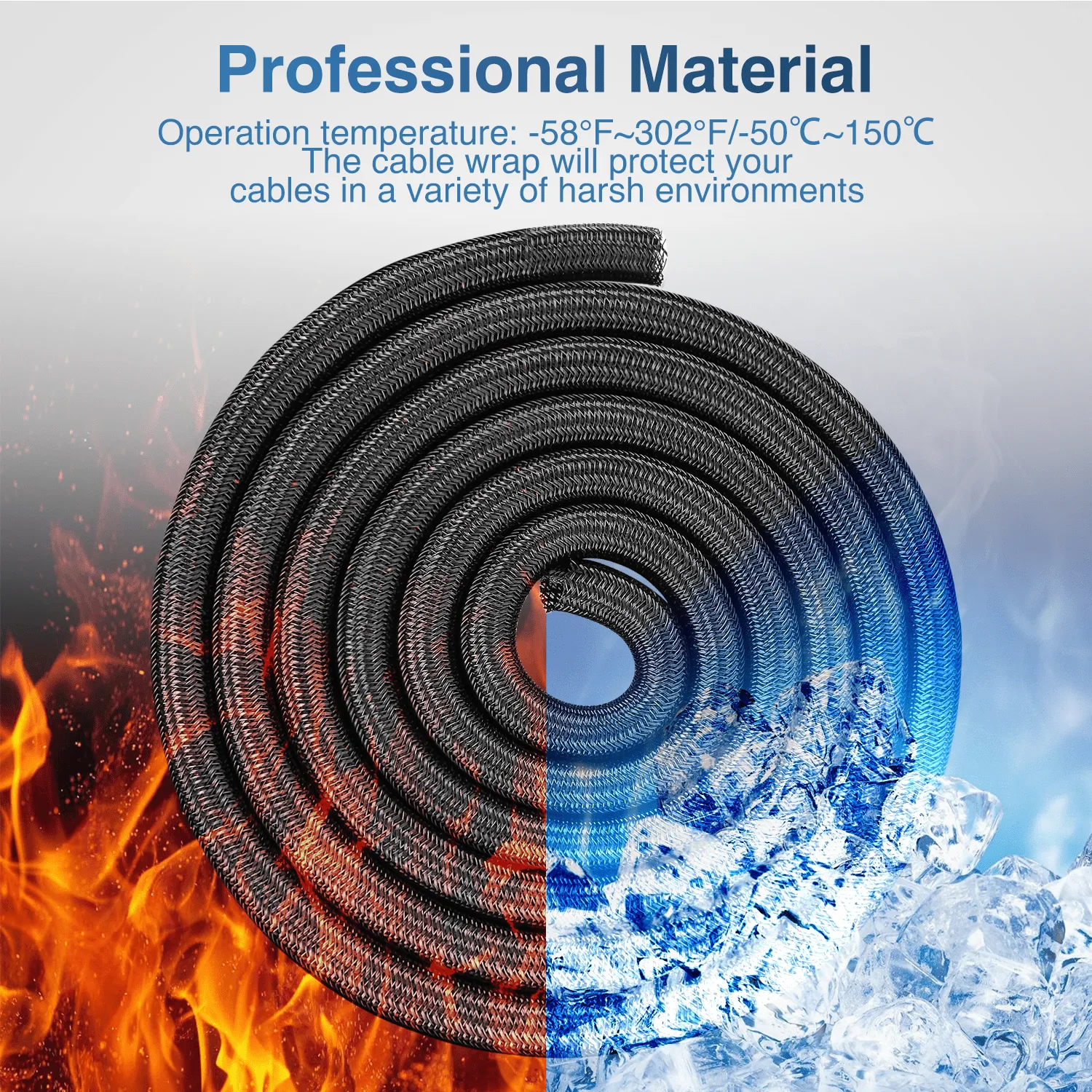 25ft-1/2inch Cable Management Sleeves