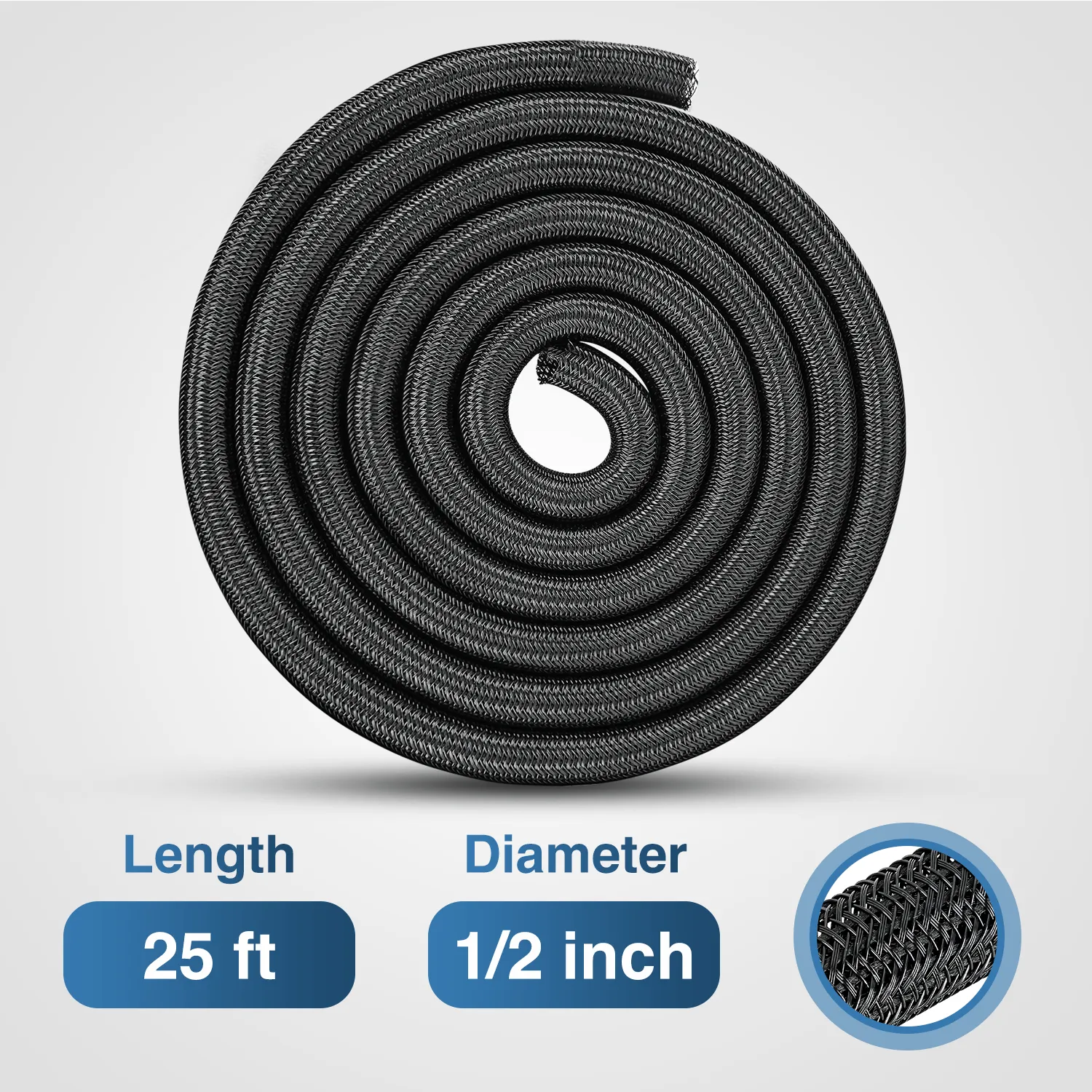 25ft-1/2inch Cable Management Sleeves