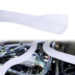 25ft-1inch White Cable Management Sleeves