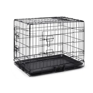 36" Portable Pet Dog Cage Collapsible Metal Crate Kennel