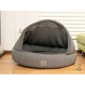 Collared Creatures - Grey Deluxe Cocoon Luxury Cave Dog Bed