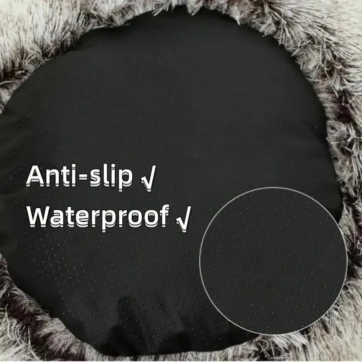 Cozy Green Plush Hooded Pet Bed - Ultra Soft Long Fur Cave 40cmBed for Small Pets