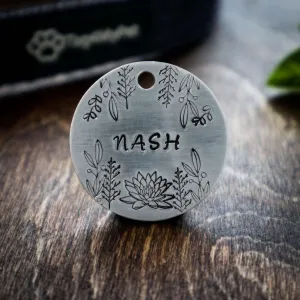 Handstamped Custom Made Dog Tag - Nash