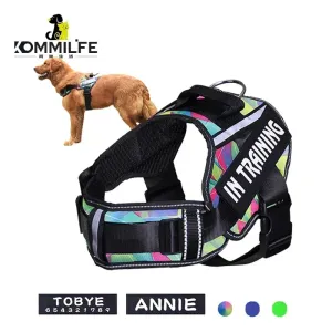 KOMMILIFE Adjustable Dog Harness with Reflective and Breathable Design