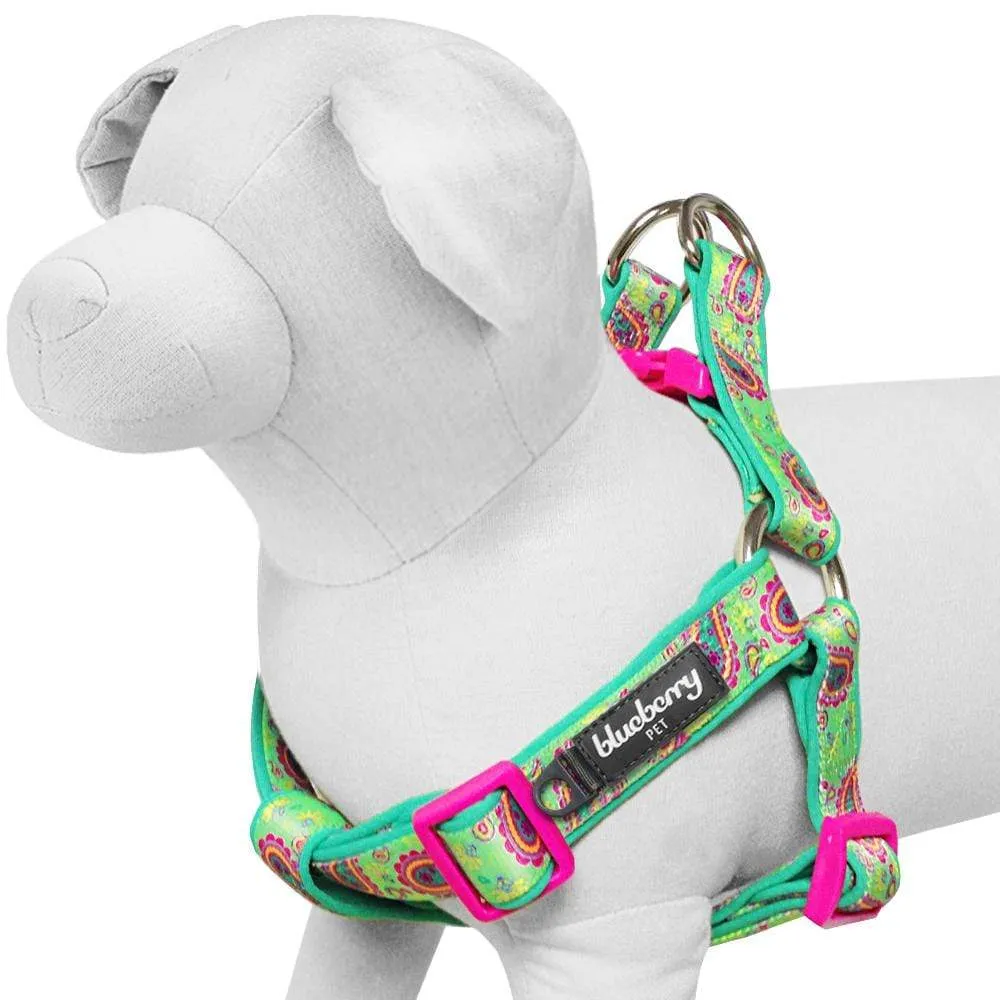 Paisley Print Padded Dog Harness