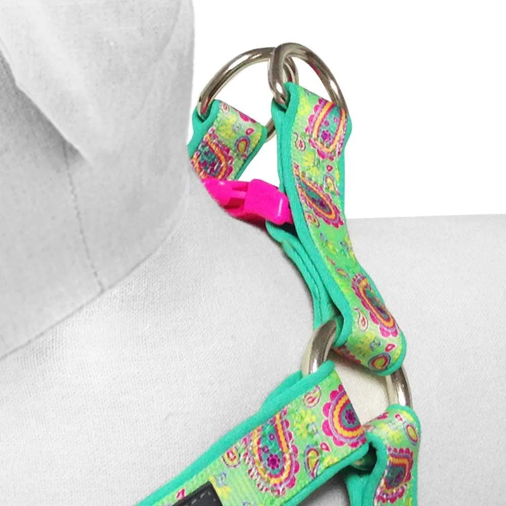 Paisley Print Padded Dog Harness