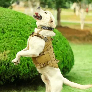 Reflective Tactical Dog Harness with Molle & No-Pull Design