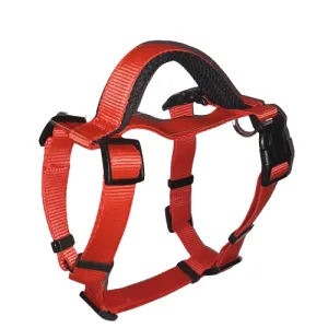 Vama Leathers Sure Fit Soft & Strong Nylon Harness for Dogs (Racing Red)